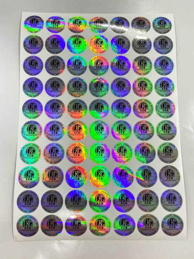 Голографические круглые наклейки плоттерная порезка